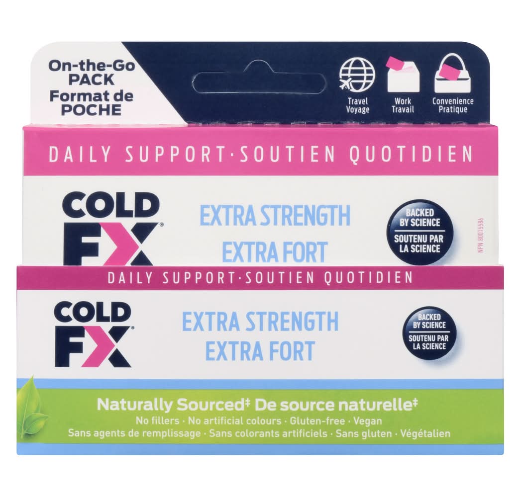Cold fx renforcement du système immunitaire extra-fort format de poche (12 un - capsules) - extra on-the-go, 12 capsules (12 ea)