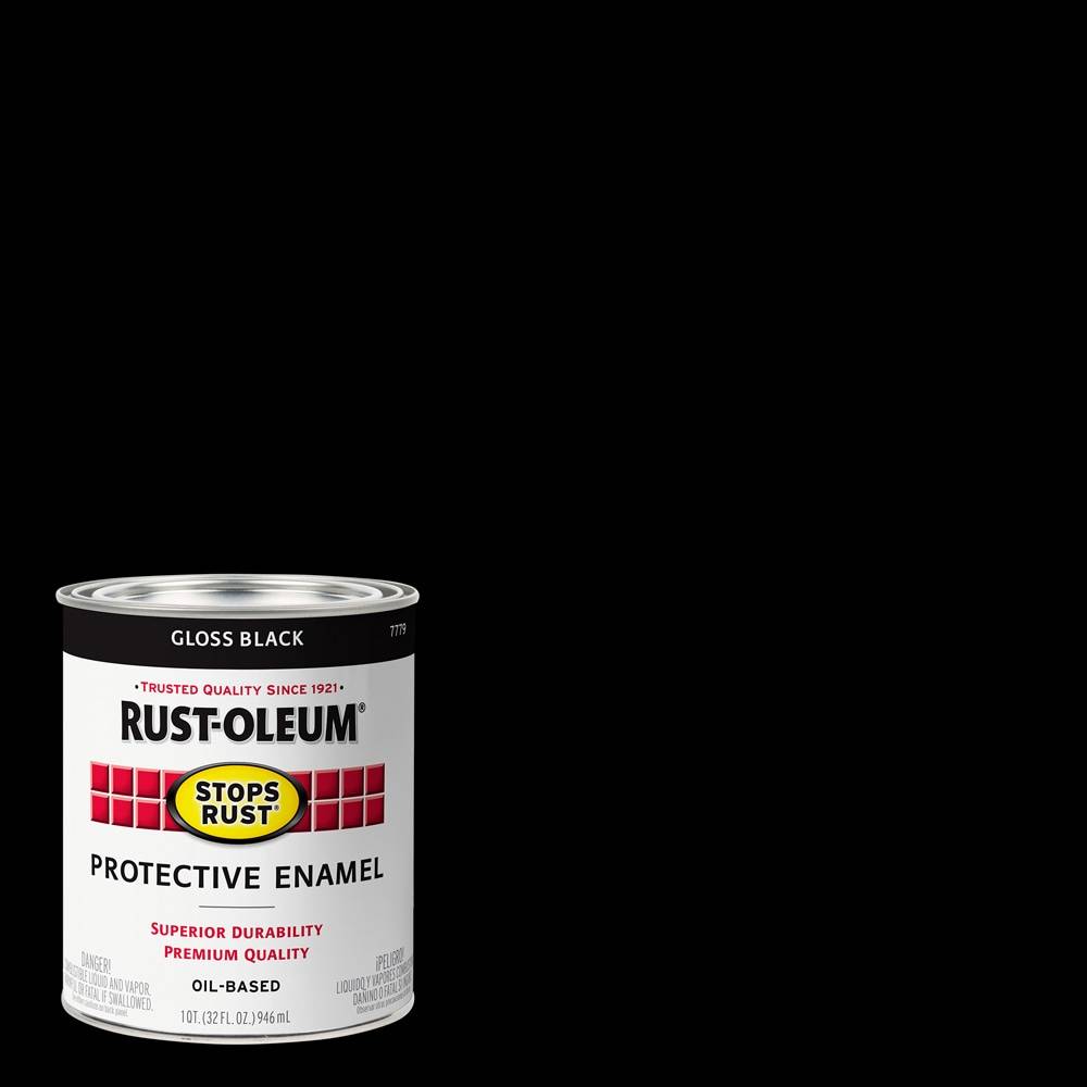 Rust-Oleum Stops Rust Gloss Black Interior/Exterior Oil-based Industrial Enamel Paint ( 1-quart ) | 7779504