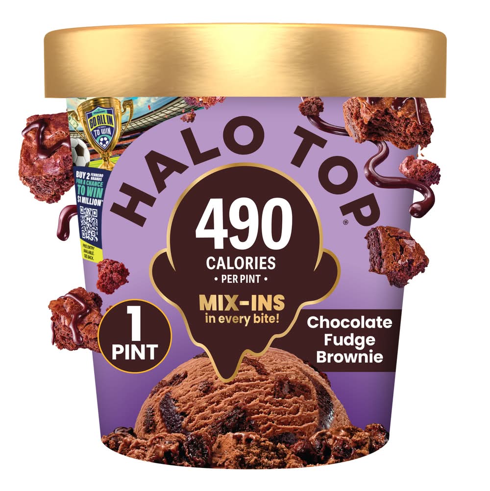 Halo Top Mix Ins Light Ice Cream, Chocolate Fudge Brownie (1 pint)