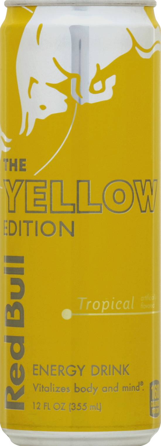 Red Bull the Yellow Edition Vitalizes Body and Mind Energy Drink (12 fl oz) (tropical yellow)