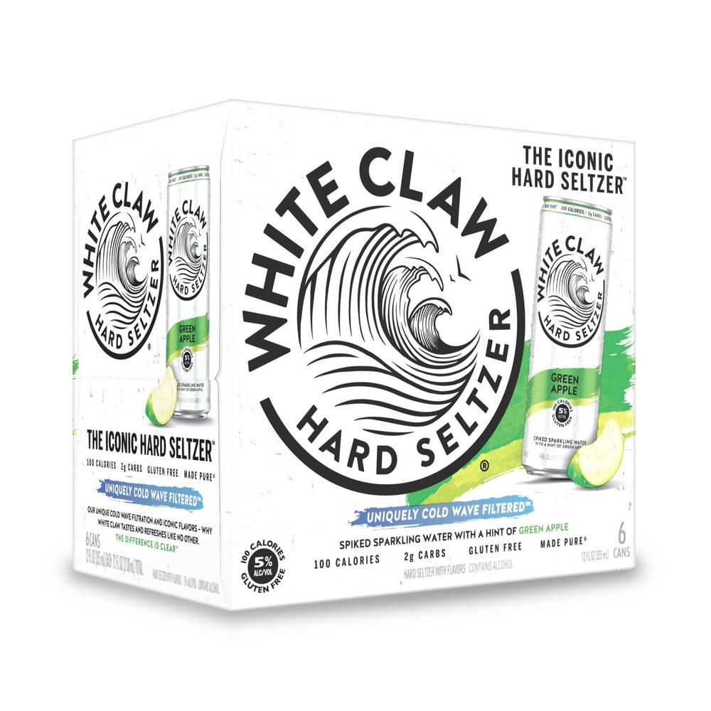 White Claw Sparkling Water, Green Apple (12 fl oz, 6 ct)