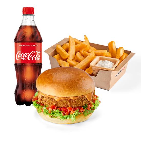 Lachs Burger Deluxe Menü