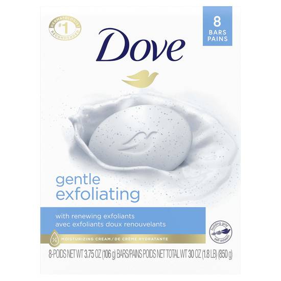 Dove Gentle Exfoliating Beauty Bar (8 ct)