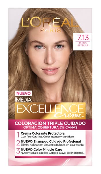 L'Oréal · Excellence tinte capilar permanente creme, rubio estelar 7.13