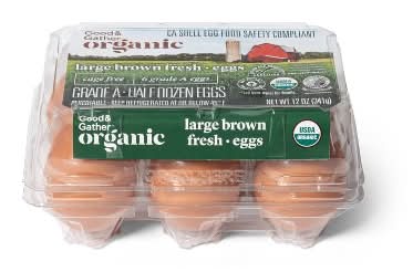 Good & Gather Cage-Free Grade a Brown Eggs, Large, Brown (6 ct)