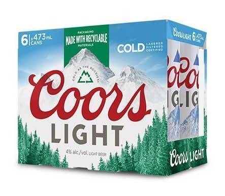 Coors Light Beer (6 x 473 ml)