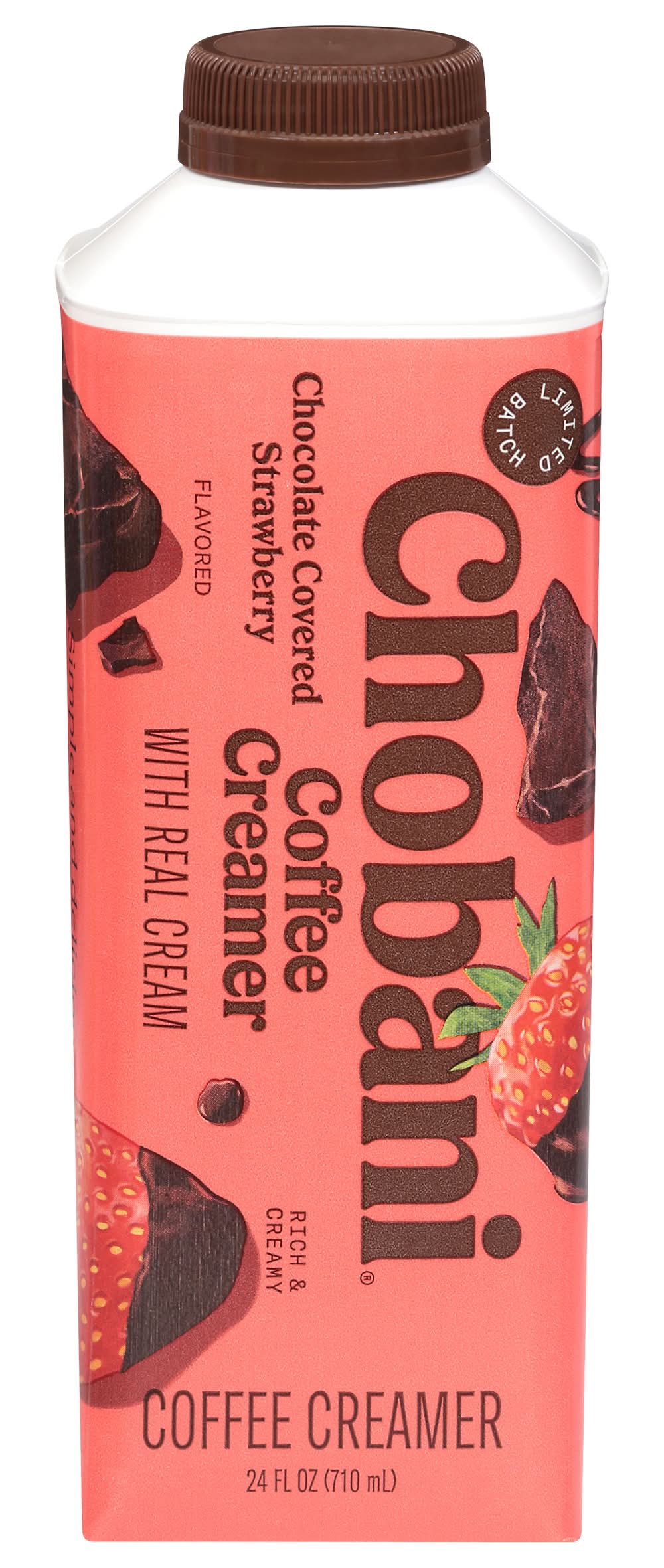 Chobani Flavored Coffee Creamer With Real Cream, Chocolate Covered Strawberry (24 fl oz)