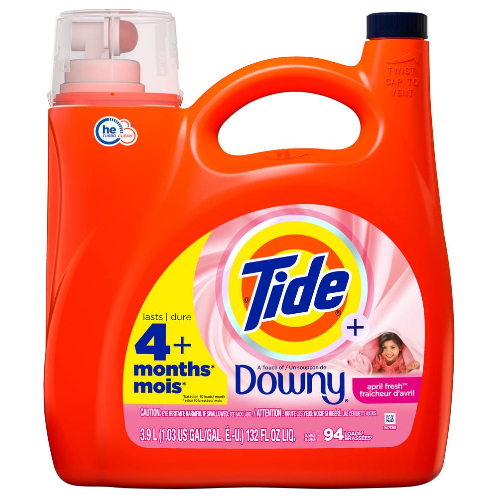 Tide Plus Touch Of Downy Liquid Laundry Detergent (132 fl oz)