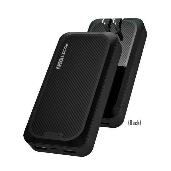 Tzumi Pocketjuice Endurance Portable Power Bank Charger With Built-In Wall Plug