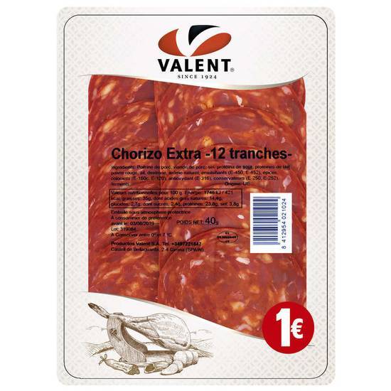 Valent  Chorizo Extra  40g