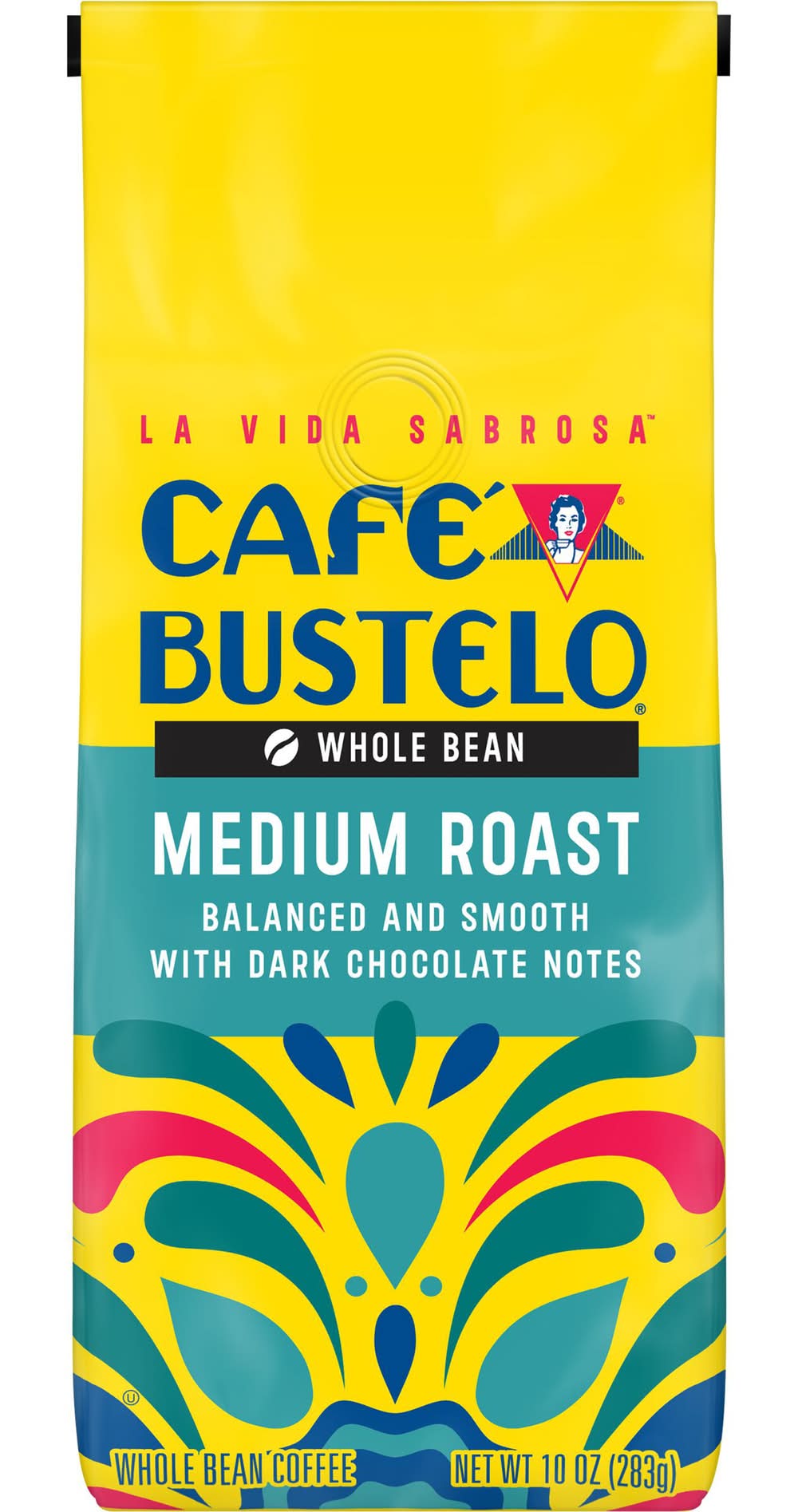 Café Bustelo Medium Roast Whole Bean Coffee Bag (10 oz)