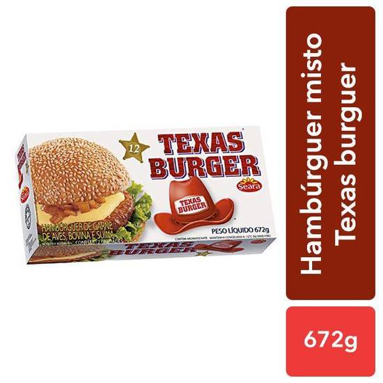 Seara hambúrguer misto texas burguer (672 g)