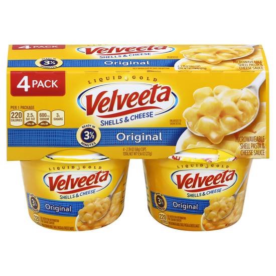 Velveeta Original Shells & Cheese (4 ct)