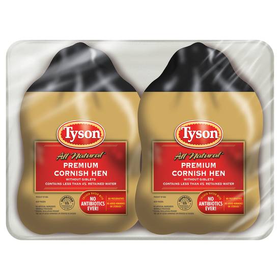 Tyson Frozen All Natural Premium Cornish Hen