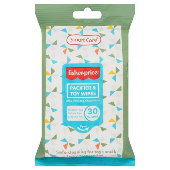 Fisher-Price Smart Care Aloe Vera and Chamomile Pacifier & Toy Wipes (30 ct)