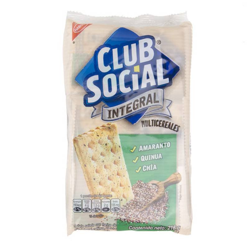 Club social galletas integrales (empaque 216 g)