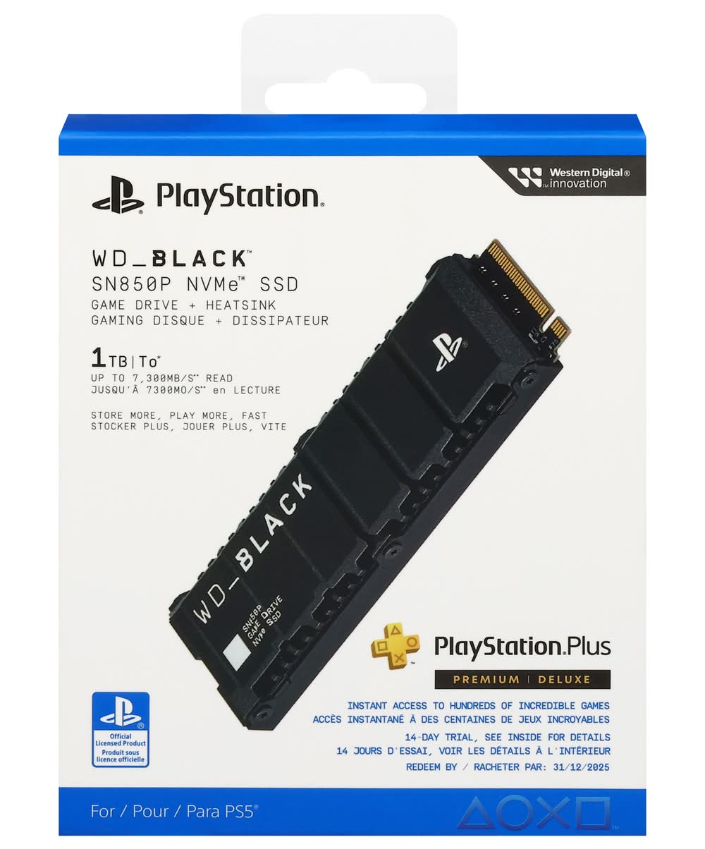 Western Digital Playstation Wd Black Nvme Solid Drive Sn850p 1 Tb
