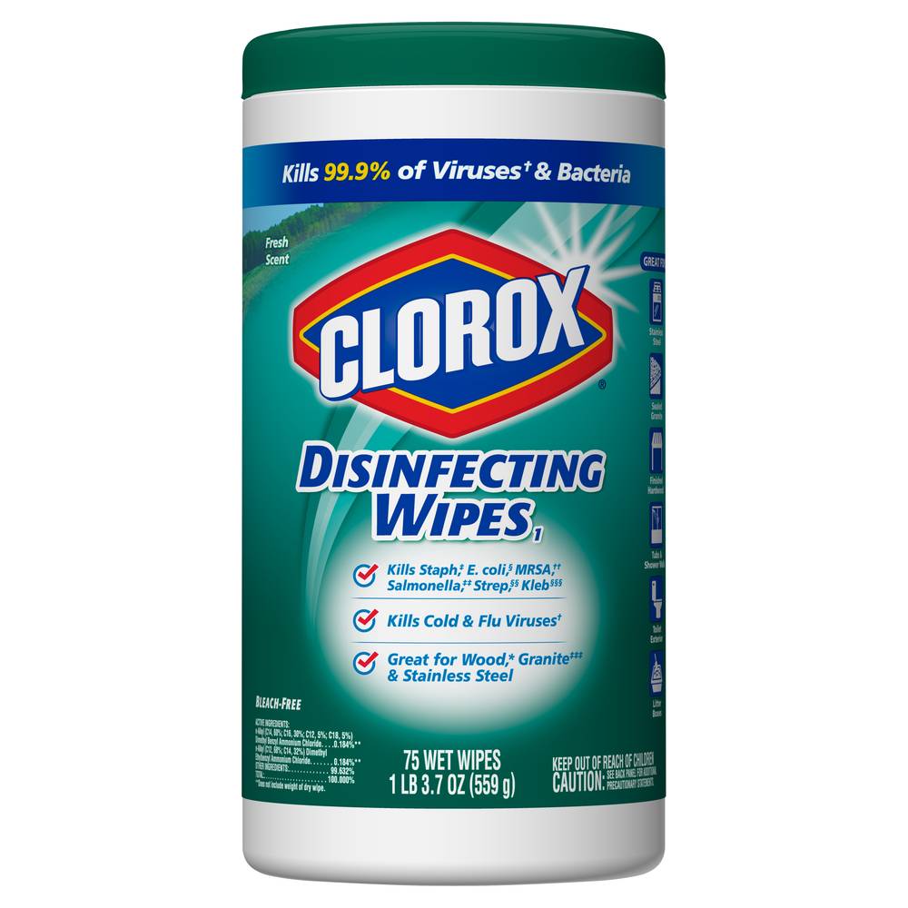 Clorox Fresh Scent Disinfecting Wipes (3.7 oz, 75 ct)