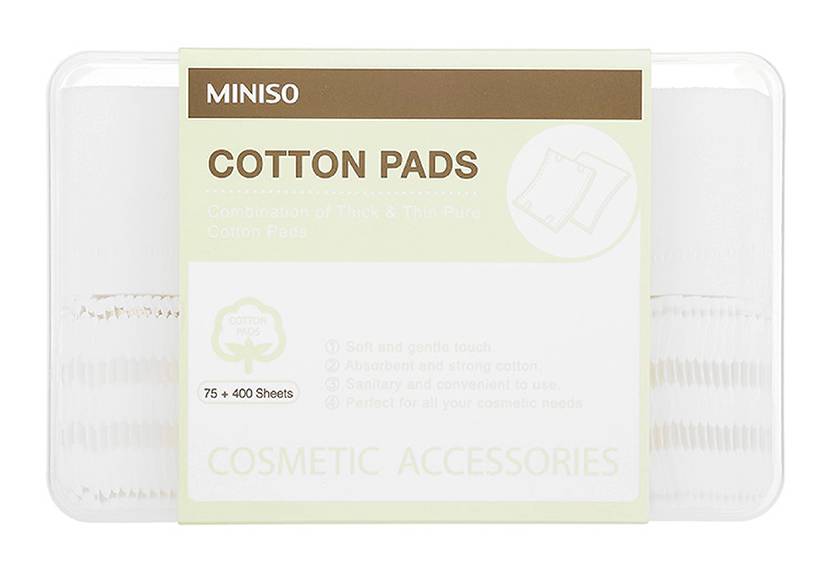 Miniso · Almohadillas de algodón con estuche (180 g)