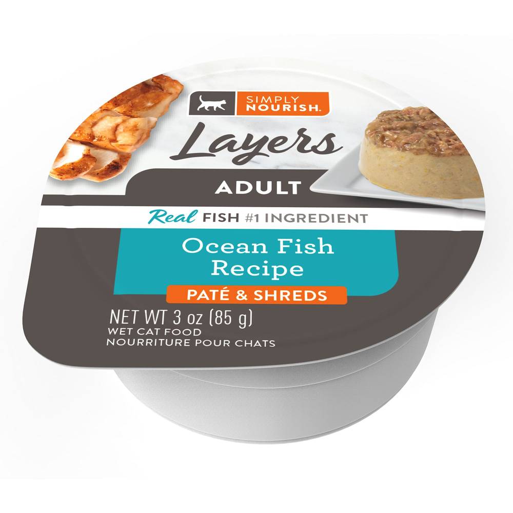 Simply Nourish Layers Natural Adult Wet Cat Food (ocean fish)