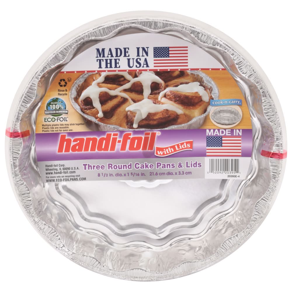 Handi-Foil Round Cake Pans & Lids