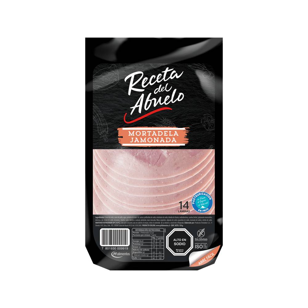Receta del Abuelo · Mortadela jamonada en láminas (14 un)