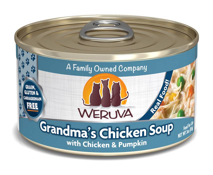 Weruva Classic Cat Grandma's Chicken Soup with Chicken & Pumpkin Wet Cat Food, 3 Ounces