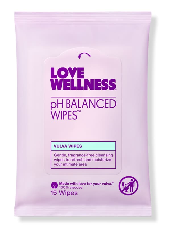 Love Wellness pH Balanced Wipes: Vulva Wipes 15 ct