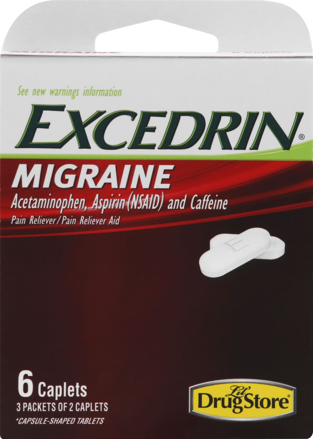 Excedrin Migraine Pain Reliever Caplets (0.5 oz, 6 ct)