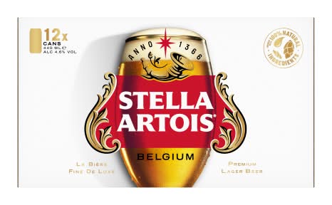 Stella Artois Belgium Premium Lager Beer (12 x 440ml)