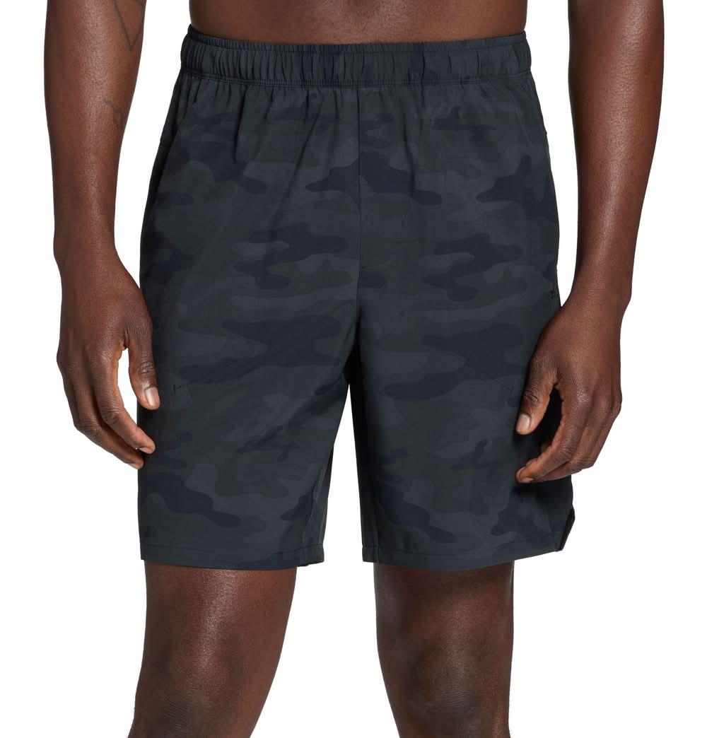 DSG Men's 8" Agility Shorts (Pure Black Perfect Camo, XL)