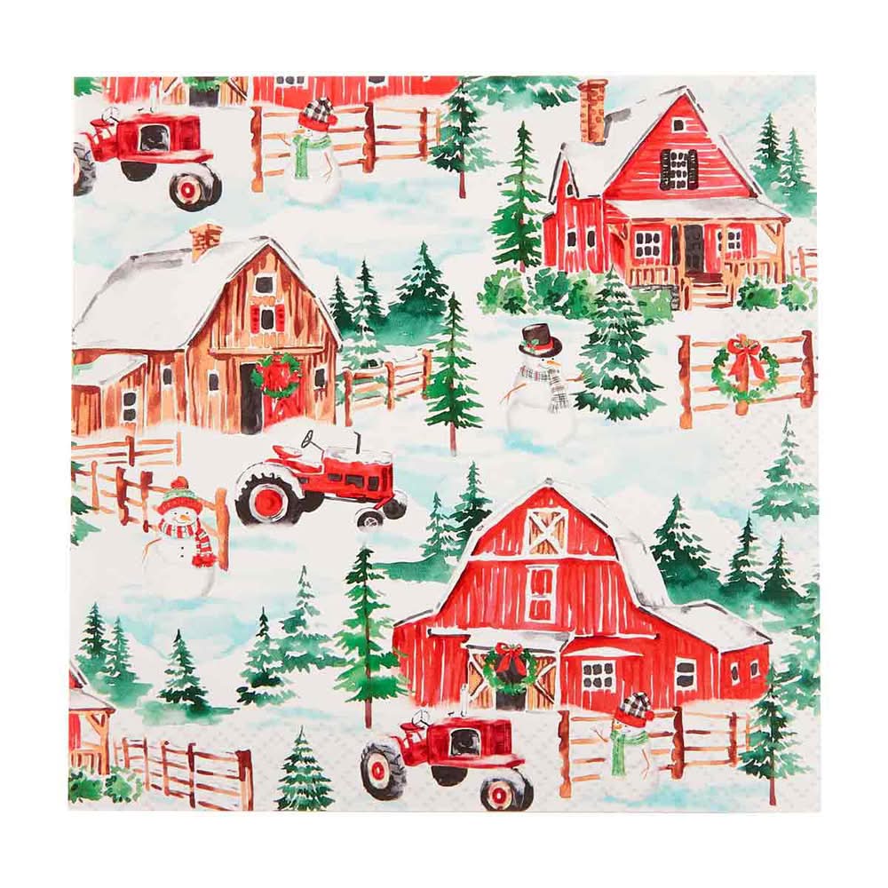 Farmhouse Christmas Lunch Napkins (16 pack)