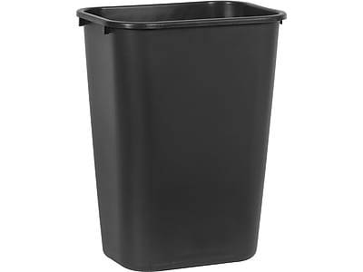 Rubbermaid Black Resin Indoor Trash Can