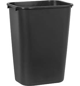 Rubbermaid Indoor Trash Can, Black Resin, 10.25 Gal. (FG295700BLA)