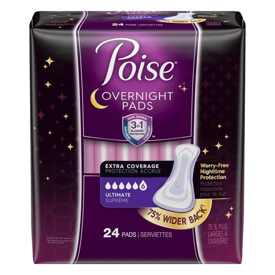 Poise Ultimate Absorbency Overnight Pads