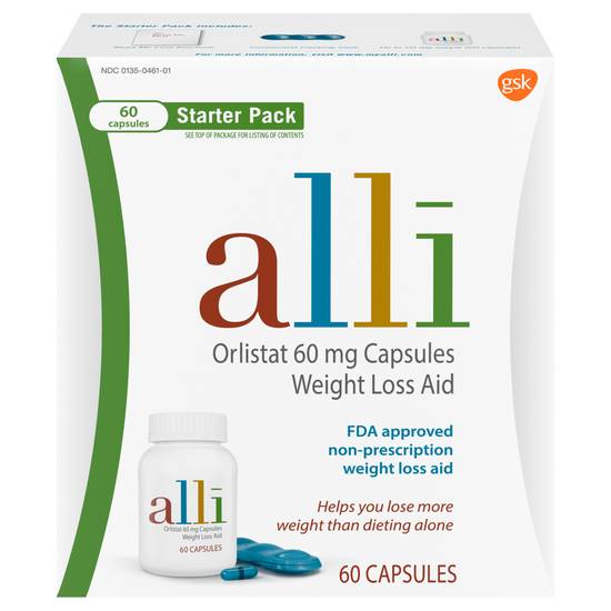 Alli Orlistat Weight Loss Aid Capsules (60 ct)