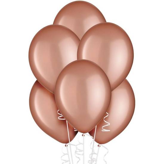 Uninflated 15ct, 12in, Rose Gold Pearl Balloons