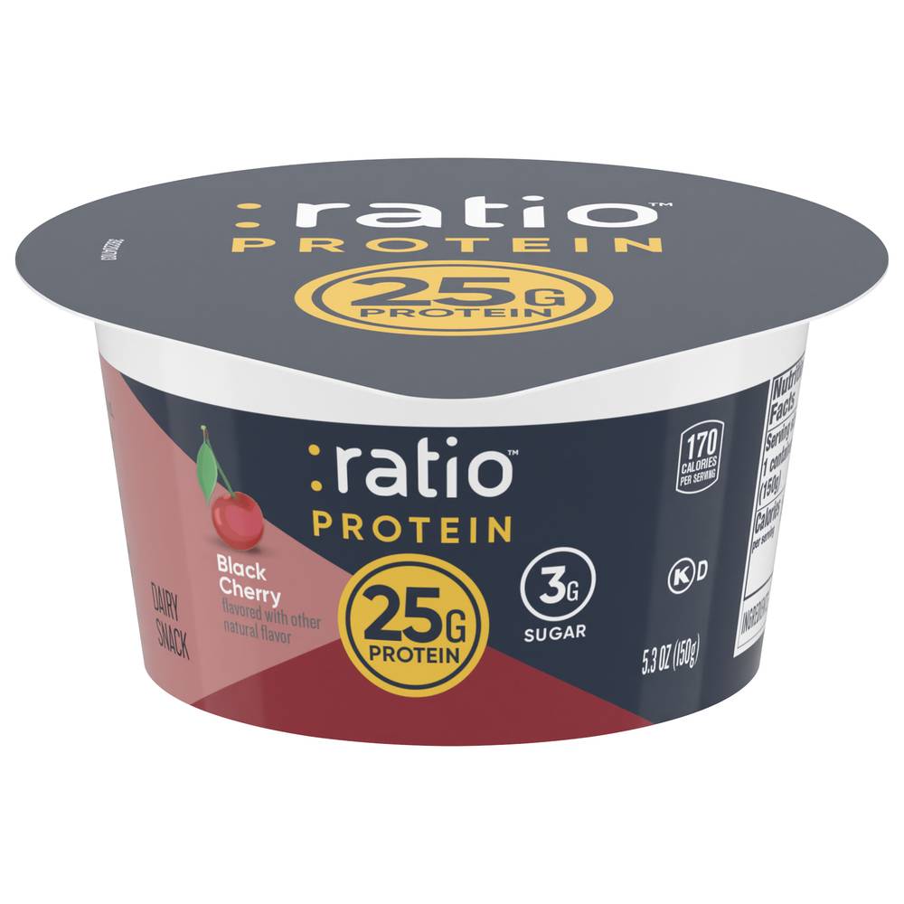 Ratio Yogurt Protein Cultured Dairy, Black Cherry (5.3 oz)