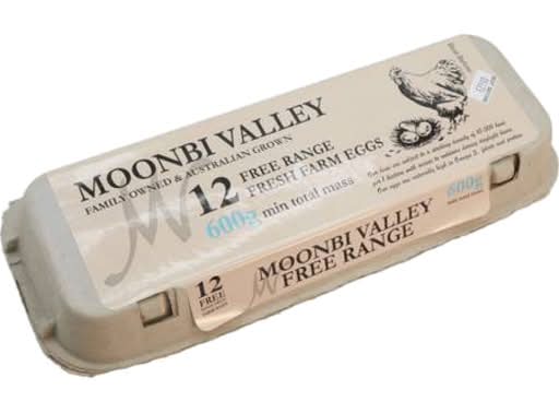 Moonbi Valley Free Range Eggs (600g)