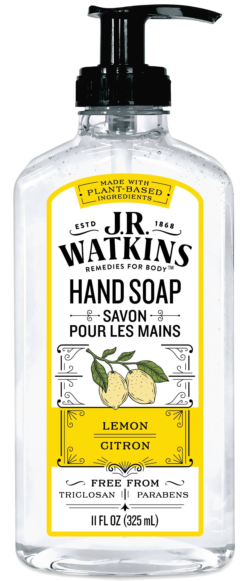 J. R. Watkins Liquid Hand Soap, Lemon, 11 OZ
