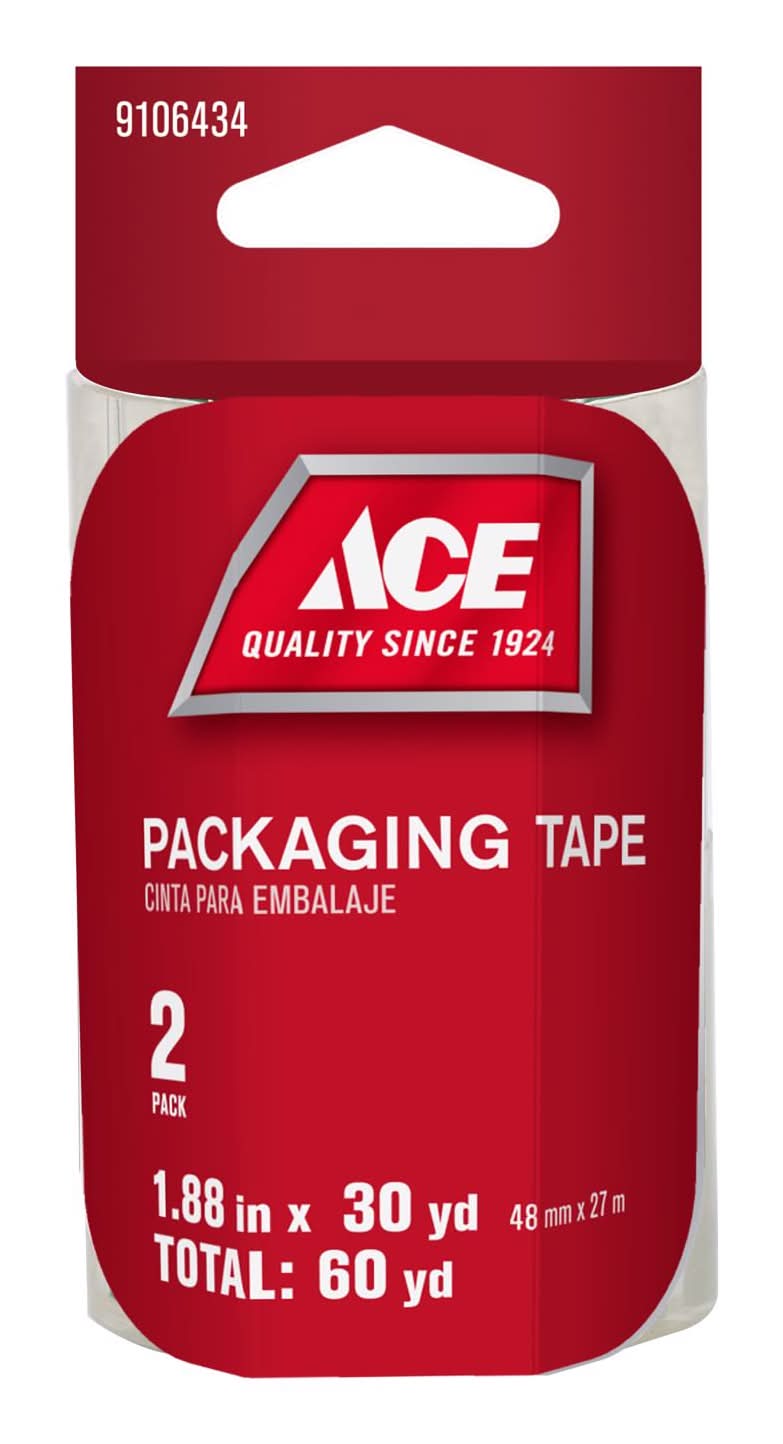 Ace 1.88 In. W X 30 Yd L Packaging Tape 2 Pk