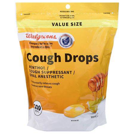 Walgreens Cough Drops Honey Lemon