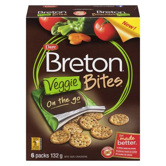 Dare Breton Bites on the Go Veggie Bite-Size Crackers (132 g)