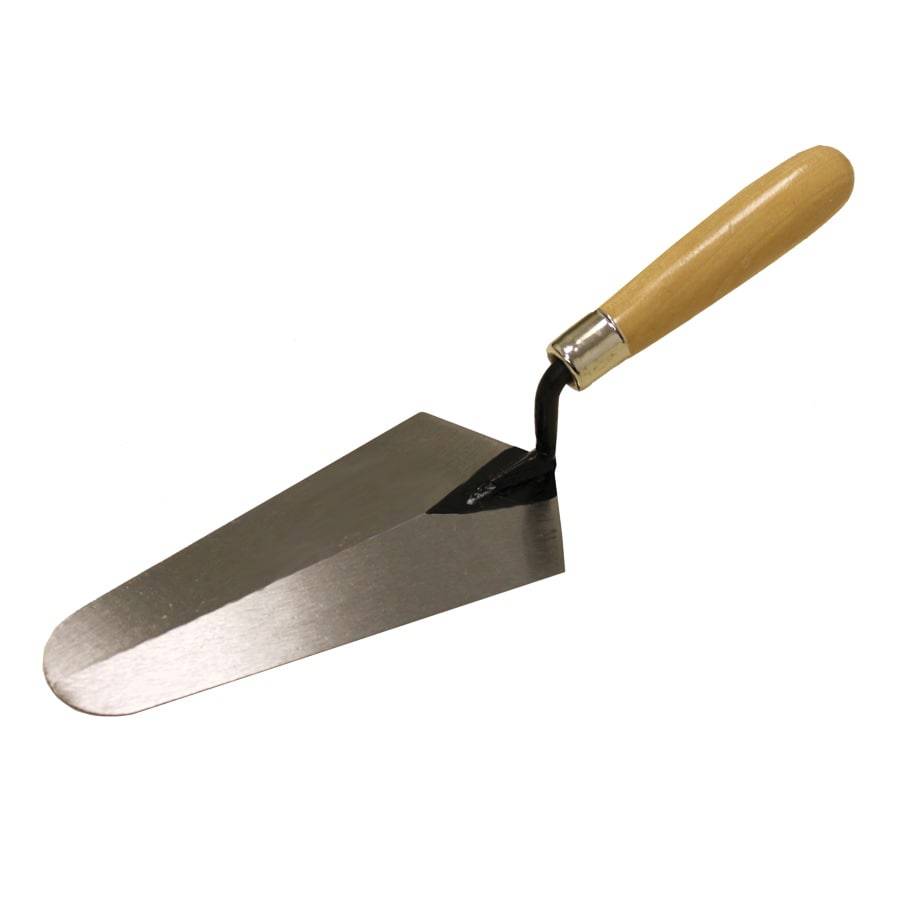 kraft 7 In. Patching Trowel with Wood Handle - Steel Blade, Brown Finish - Strong, Flexible, and Centered Mortar - Ideal for Tiling and Masonry Jobs | HC443