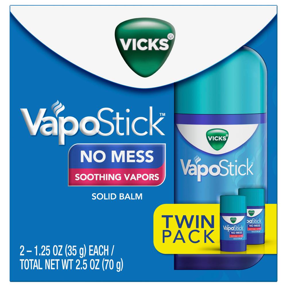 Vicks Vapostick Solid Balm Soothing Vapors (1.25 oz, 2 ct)