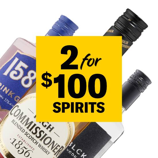 Any 2 Spirits for $100