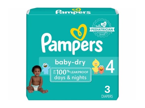 Pampers Swaddlers Active Baby Diapers (Size 4) 3pk