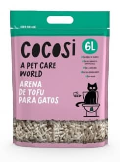 Arena Aglomerante de Tofú para Gatos Cocosi 6L