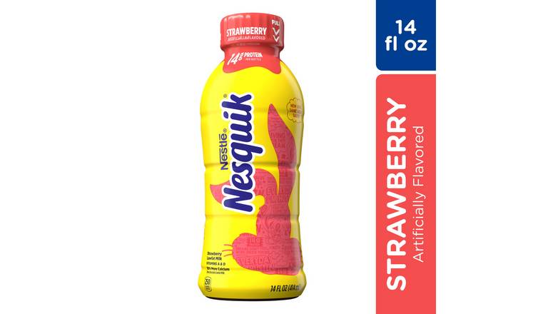 Nesquik Strawberry Flavored Lowfat Milk, Ready To Drink