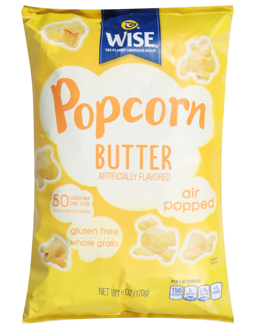Wise Air Popped Popcorn, Butter (6 oz)